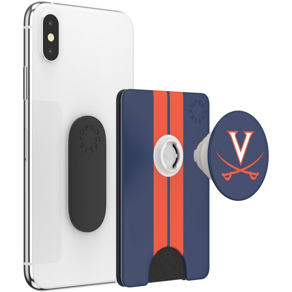 slide 3 of 5, NCAA Virginia Cavaliers PopSockets PopWallet+ (with PopTop), 1 ct