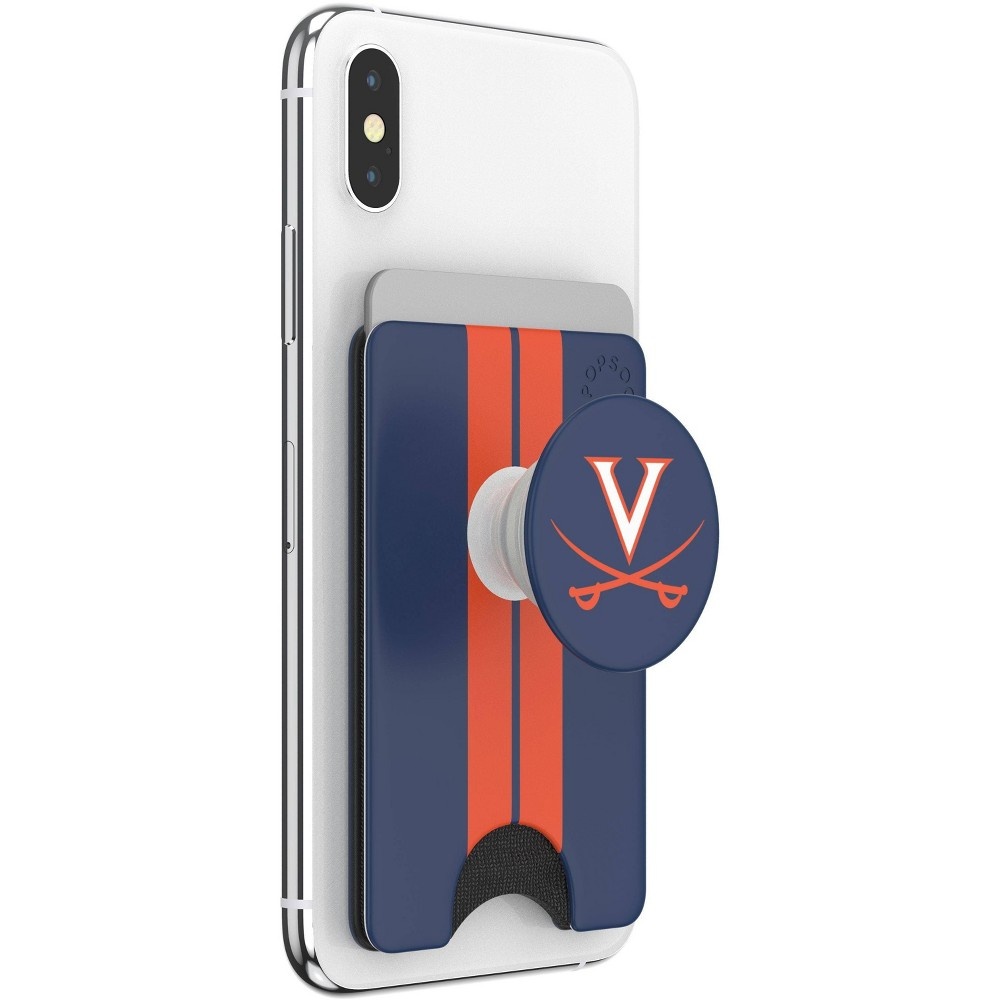 slide 5 of 5, NCAA Virginia Cavaliers PopSockets PopWallet+ (with PopTop), 1 ct