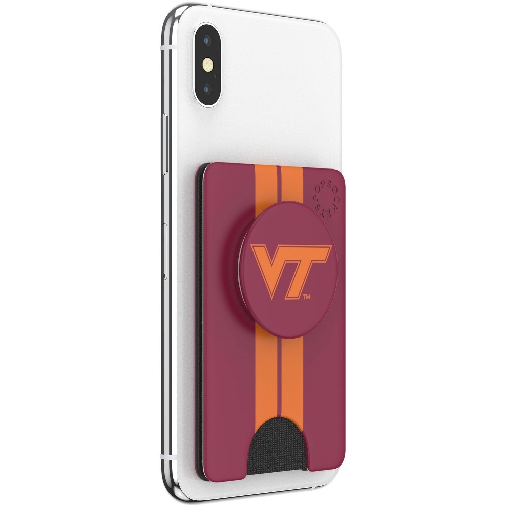 slide 4 of 5, NCAA Virginia Tech Hokies PopSockets PopWallet+ (with PopTop), 1 ct