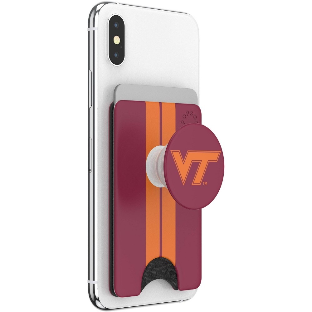 slide 5 of 5, NCAA Virginia Tech Hokies PopSockets PopWallet+ (with PopTop), 1 ct