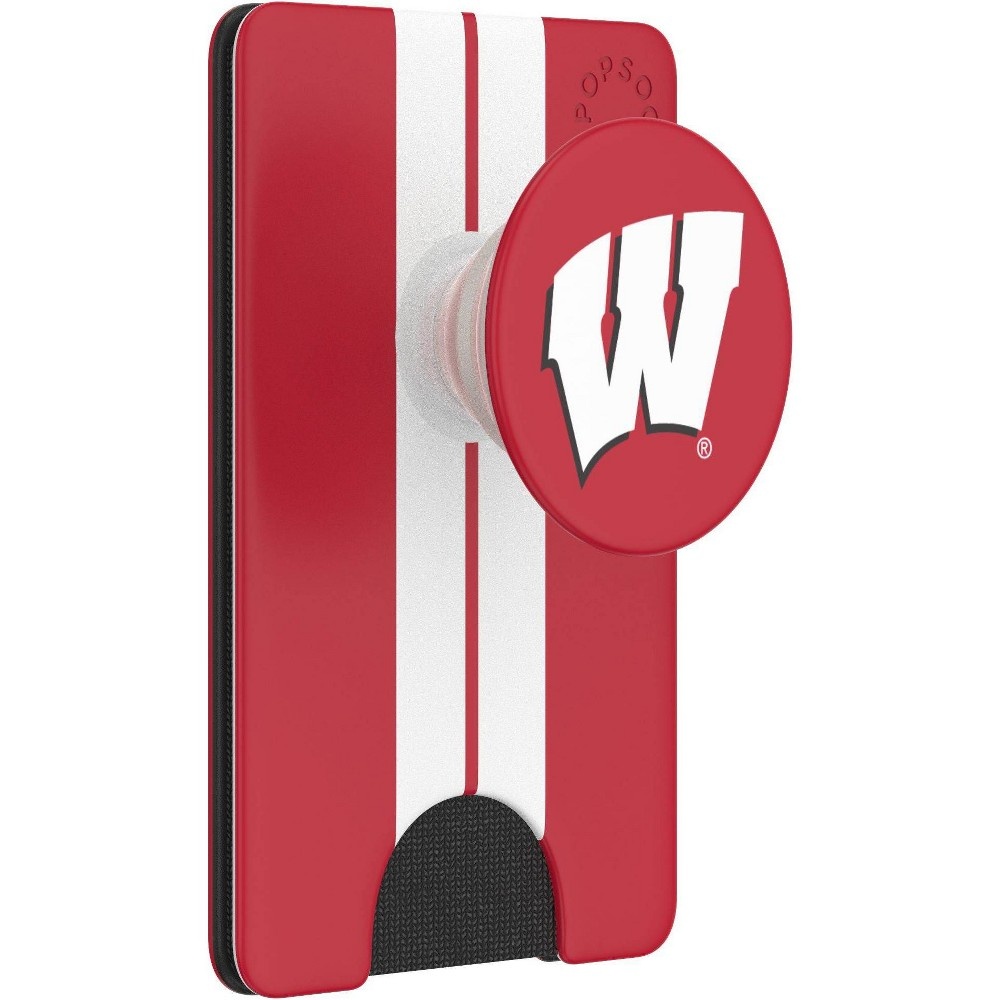 slide 2 of 5, NCAA Wisconsin Badgers PopSockets PopWallet+ (with PopTop), 1 ct