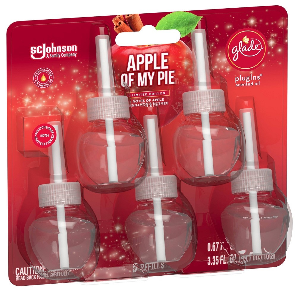 slide 4 of 4, Glade Piso Air Freshener Refills - Apple of My Pie, 5 ct; 3.35 oz