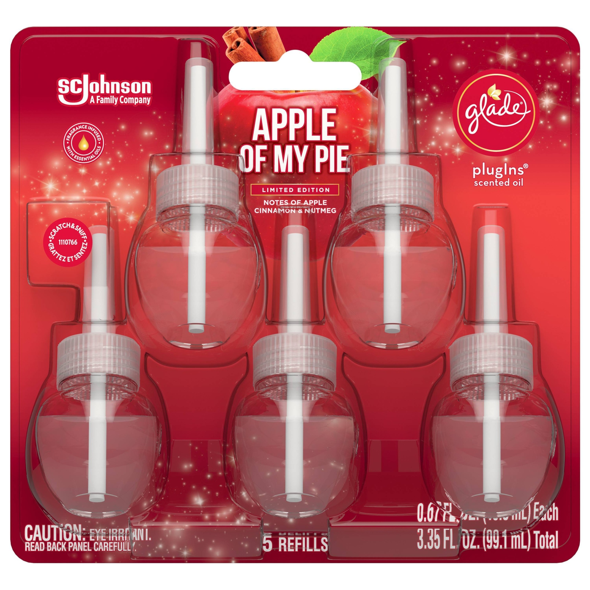 slide 1 of 4, Glade Piso Air Freshener Refills - Apple of My Pie, 5 ct; 3.35 oz