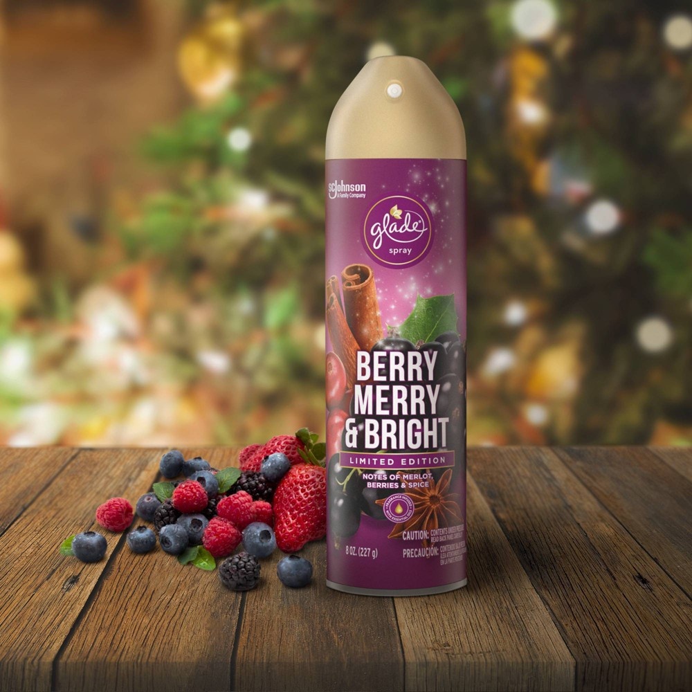 slide 5 of 5, Glade Room Spray Berry Merry & Bright, 8 oz