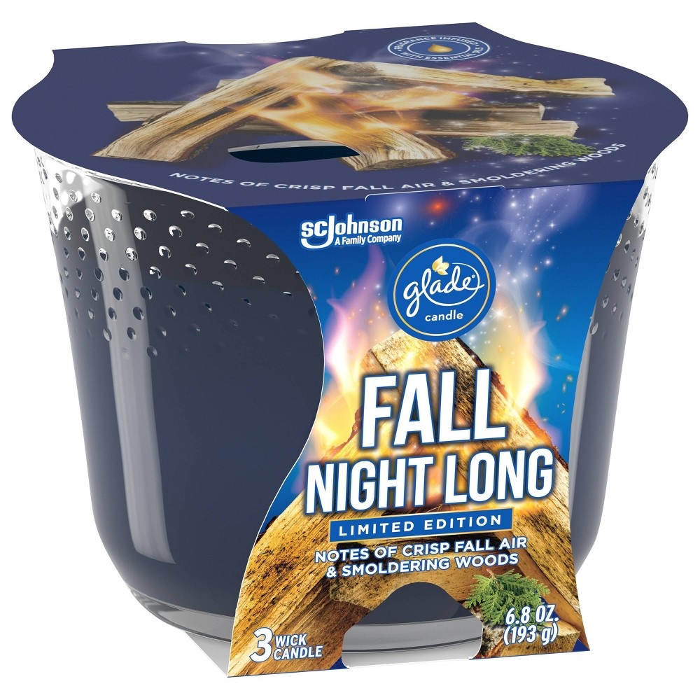 slide 4 of 4, Glade Candle - Fall Night Long, 6.8 oz