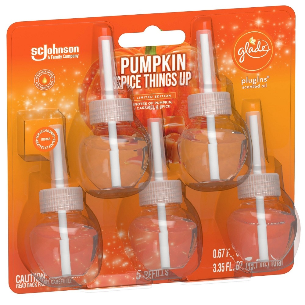 slide 4 of 4, Glade Piso Air Freshener Refills - Pumpkin Spice, 3.35 oz, 5 ct