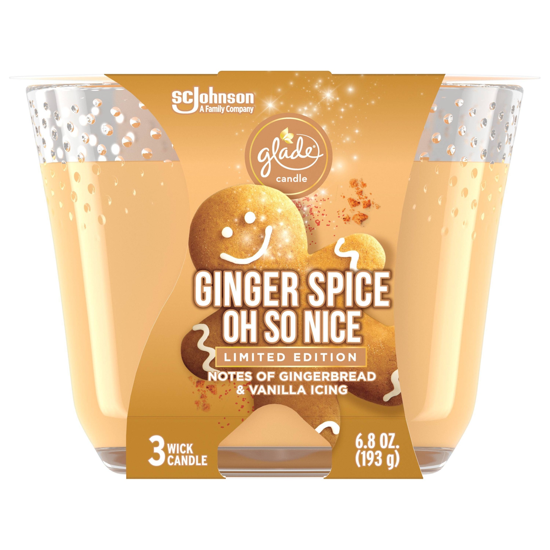slide 1 of 5, Glade 3-Wick Candle Ginger Spice Oh So Nice, 6.8 oz