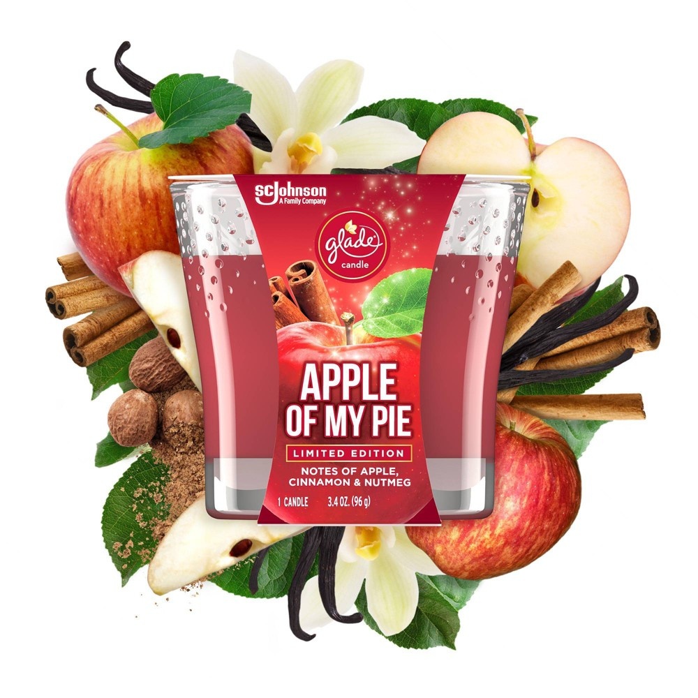 slide 3 of 4, Glade Candle - Apple of My Pie, 3.4 oz