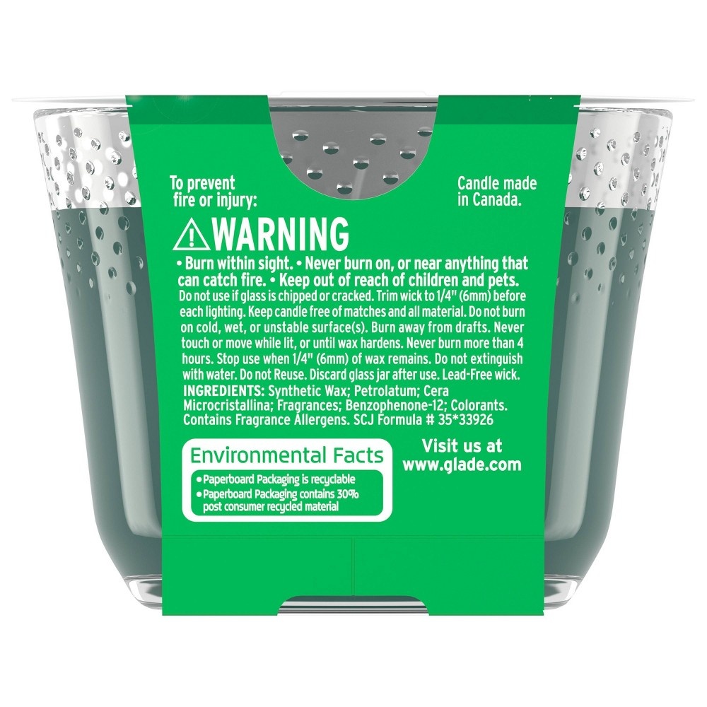 slide 2 of 5, Glade 3-Wick Candle Pine Wonderland, 6.8 oz