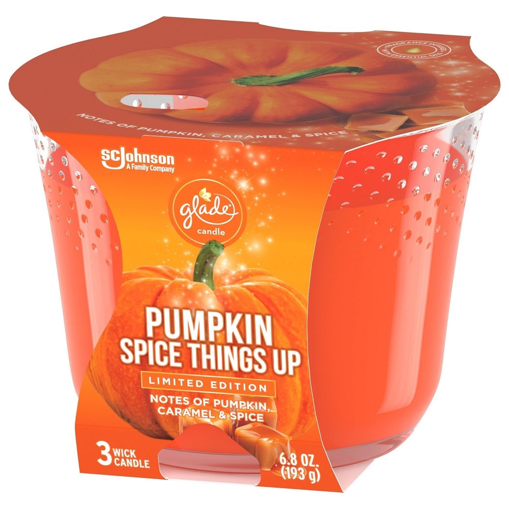 slide 3 of 4, Glade Candle - Pumpkin Spice Things Up, 6.8 oz