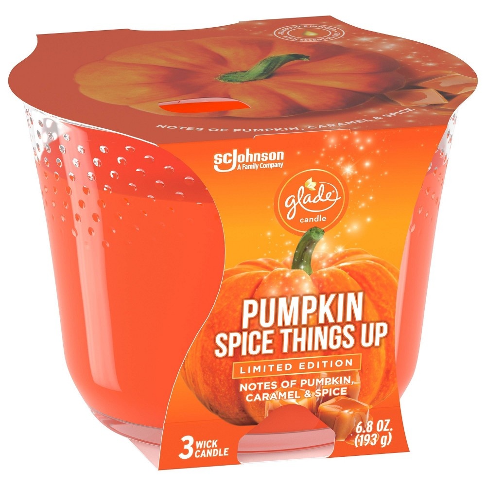 slide 4 of 4, Glade Candle - Pumpkin Spice Things Up, 6.8 oz