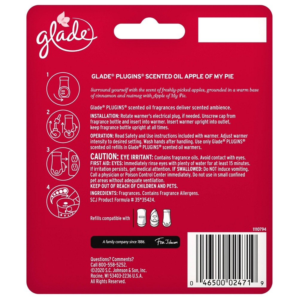 slide 2 of 4, Glade Piso Air Freshener Refills - Apple of My Pie, 2 ct