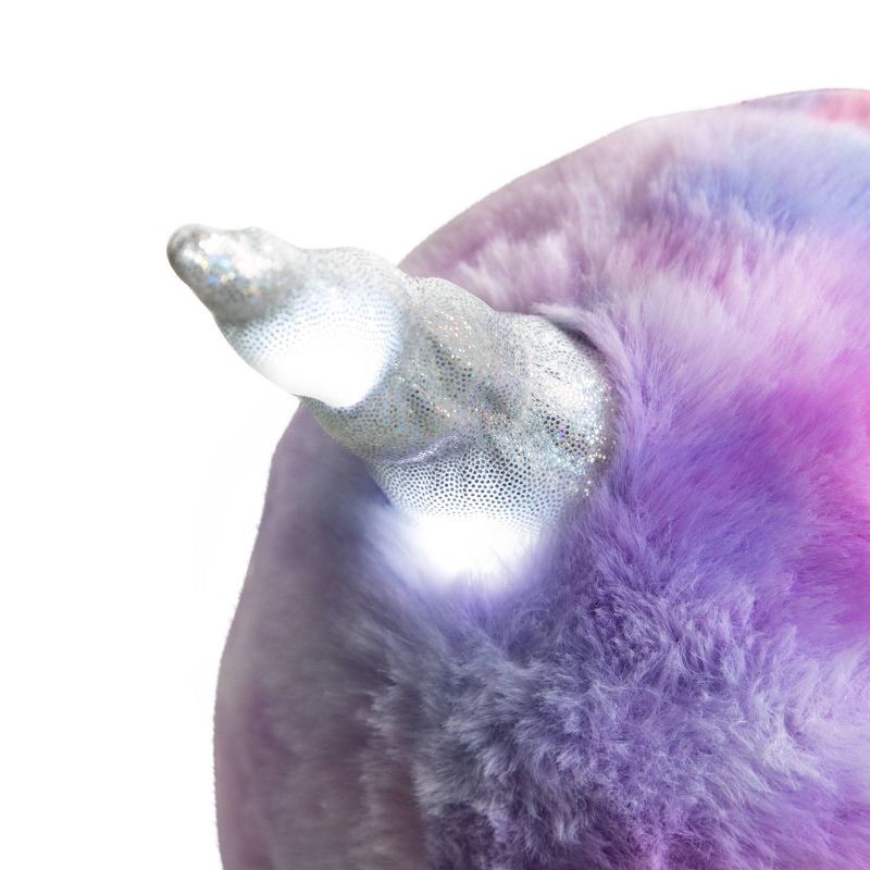 slide 6 of 7, FAO Schwarz Glow Brights Toy Plush LED with Sound Narwhal 17" Stuffed Animal, 1 ct