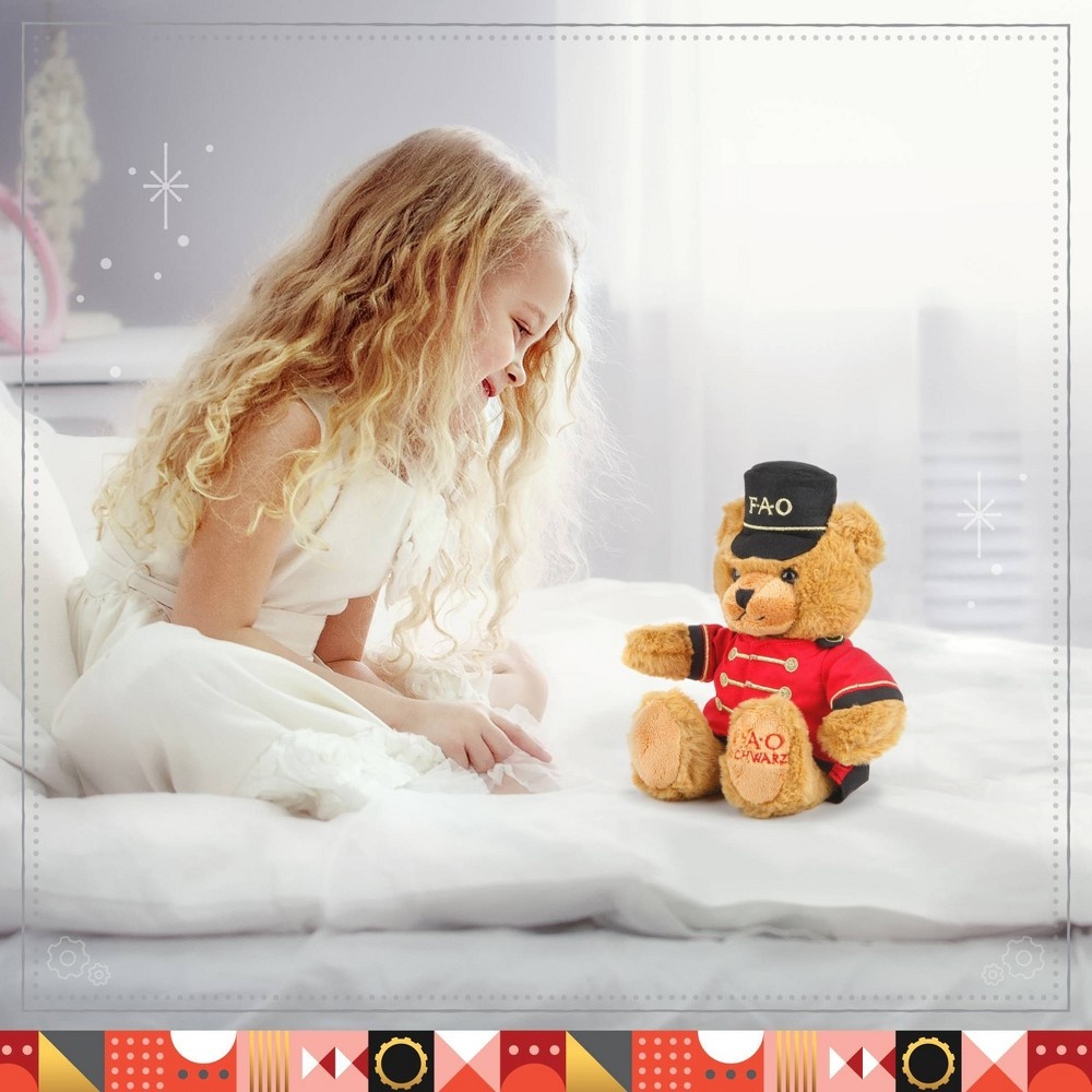 slide 4 of 4, FAO Schwarz 7"; Bear Soldier in a Bag, 1 ct