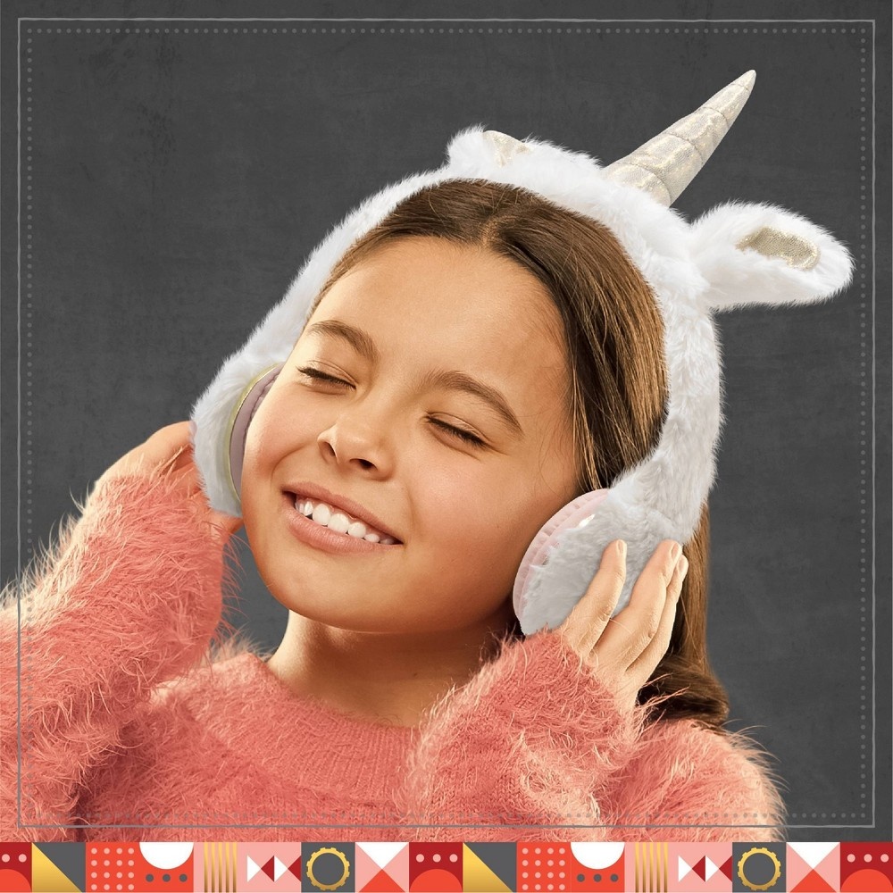 slide 2 of 7, FAO Schwarz Mythical Musical Unicorn Wired Kids' Headphones, 1 ct