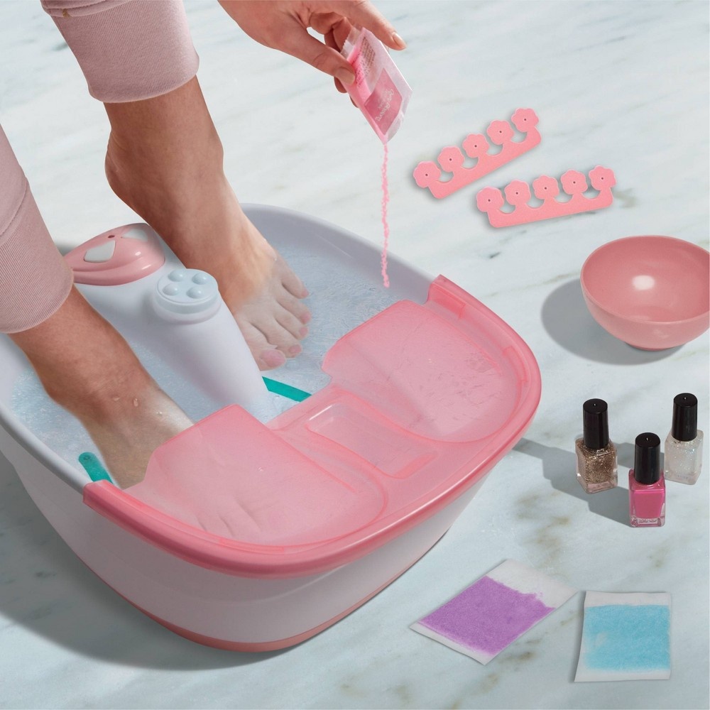 slide 3 of 7, FAO Schwarz Girls Pampered Pedicure Deluxe Foot Spa Set - 14pc, 14 ct