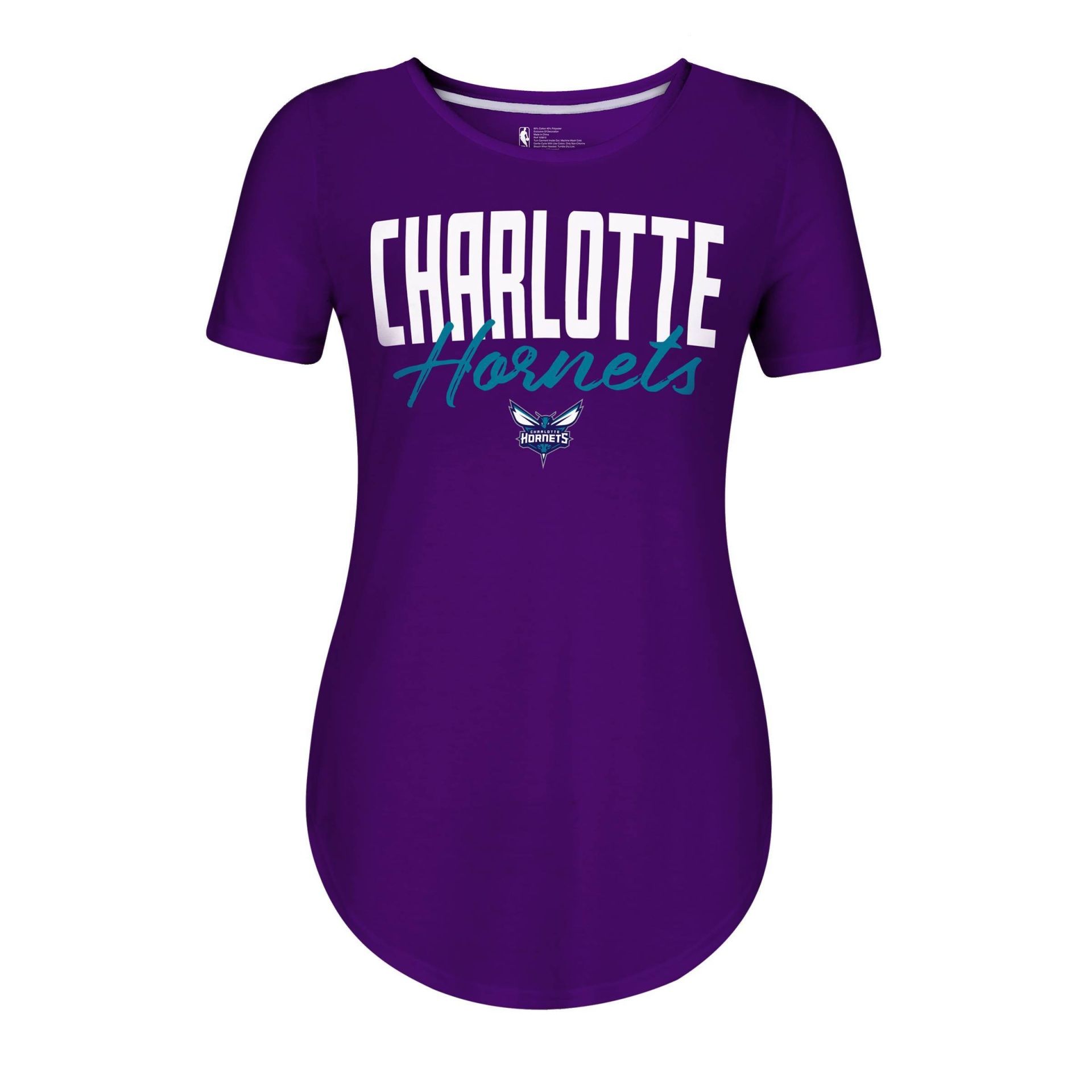 slide 1 of 2, NBA Charlotte Hornets Women's Bold Script T-Shirt - XL, 1 ct