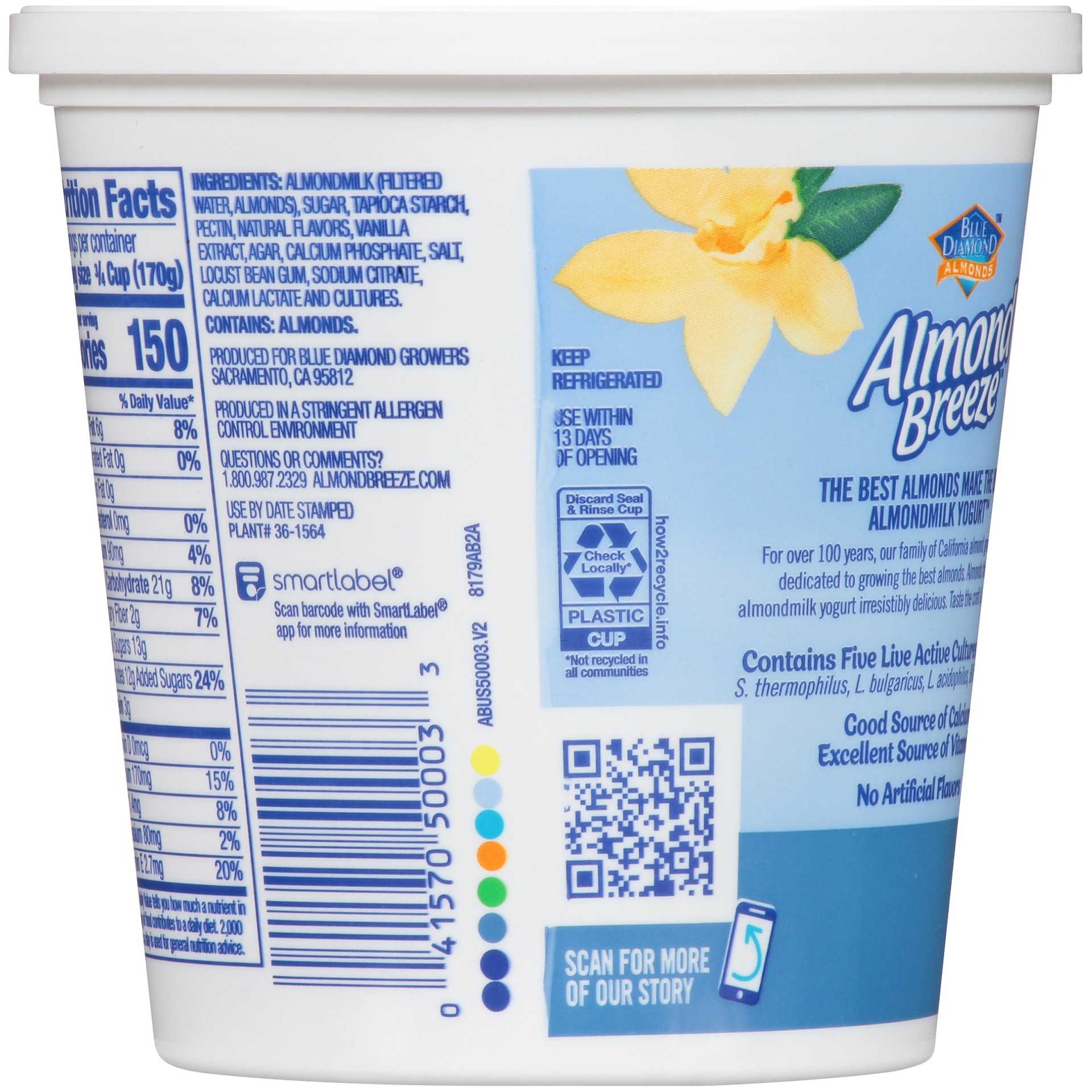 Almond Breeze Vanilla Almondmilk Yogurt 24 oz Shipt