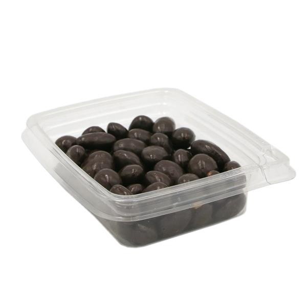 slide 1 of 1, Hy-Vee Dark Chocolate Almonds - 7 oz, 7 oz