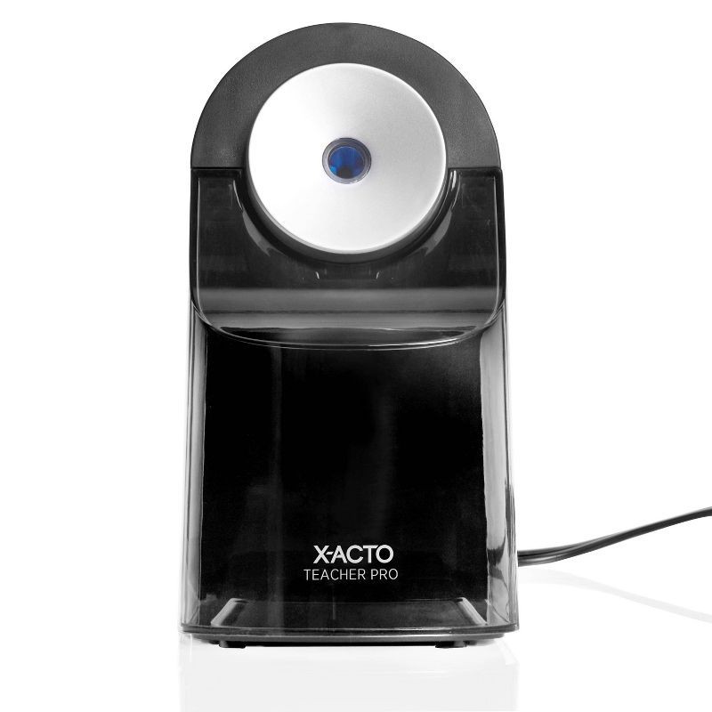 slide 8 of 10, X-ACTO TeacherPro Electric Pencil Sharpener with Auto Adjust Dial and SafeStart Motor: Electronic Sharpener for Pencils, 1 ct