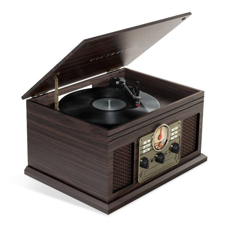 slide 1 of 6, Victrola Hawthorne 7-in-1 Record Player, 1 ct
