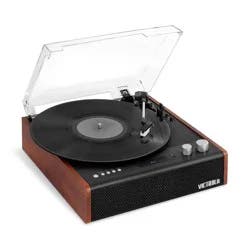 Victrola Brighton Record Player: Bluetooth, 3-Speed Turntable with Dust Cover