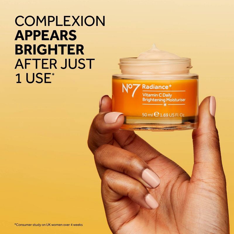 slide 7 of 8, No7 Radiance+ Vitamin C Daily Brightening Moisturizer - 1.69 fl oz, 1.69 fl oz