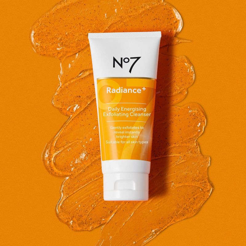 slide 3 of 9, No7 Radiance+ Daily Energizing Exfoliating Cleanser - 3.38 fl oz, 3.3 fl oz