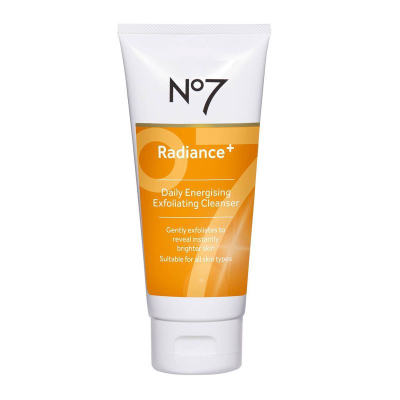 slide 1 of 11, No7 Radiance+ Daily Energizing Exfoliating Cleanser - 3.38 fl oz, 3.3 fl oz