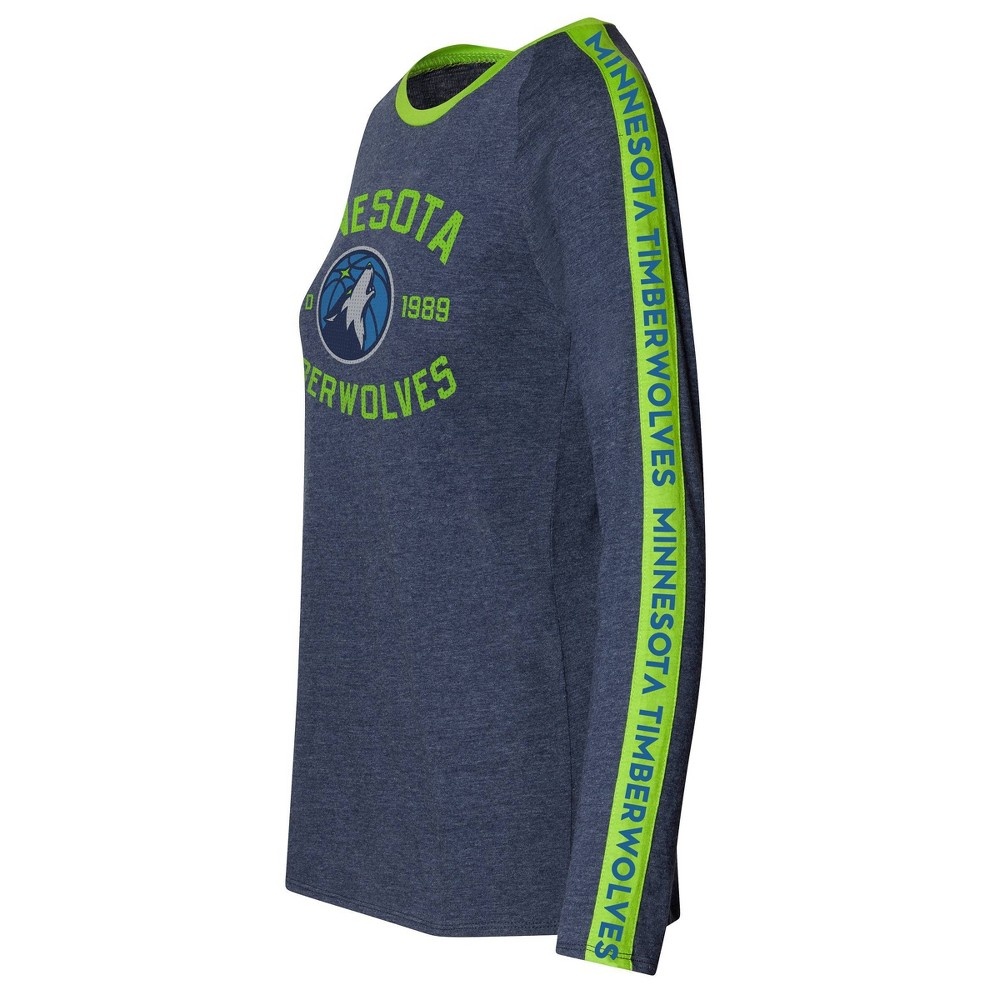 slide 2 of 3, NBA Minnesota Timberwolves Women&#39;s Team Shoulder Stripe Sweatshirt - XL, 1 ct