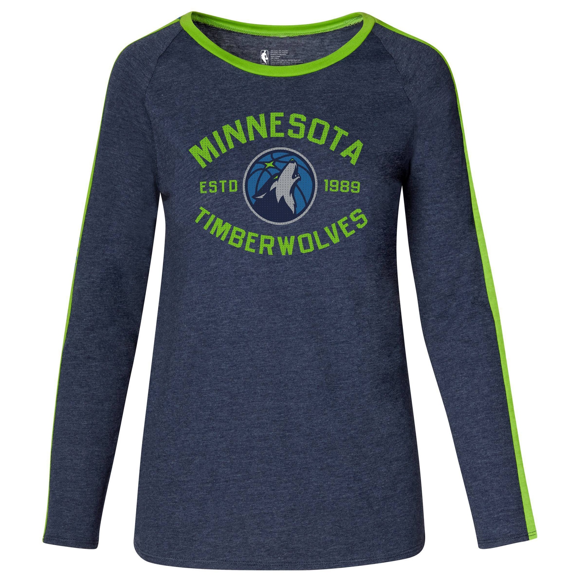 slide 1 of 3, NBA Minnesota Timberwolves Women&#39;s Team Shoulder Stripe Sweatshirt - XL, 1 ct