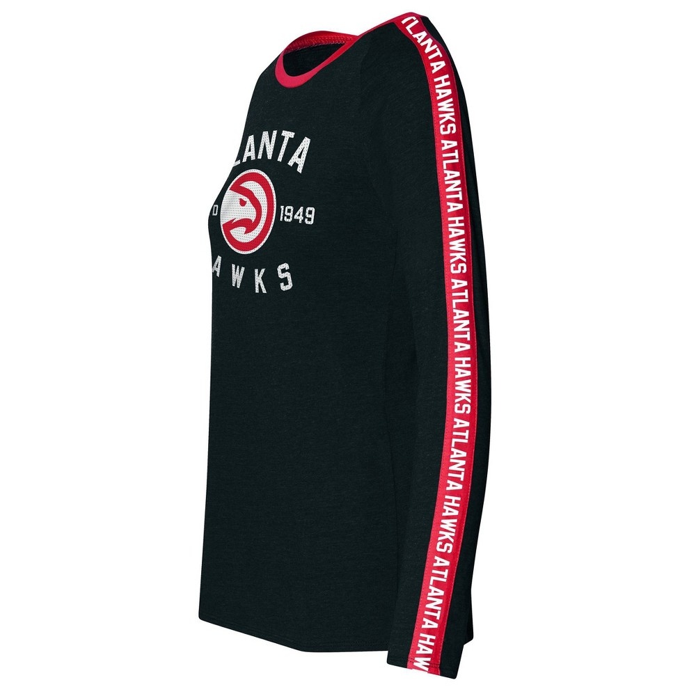 slide 2 of 3, NBA Atlanta Hawks Women's Team Shoulder Stripe Sweatshirt - XL, 1 ct