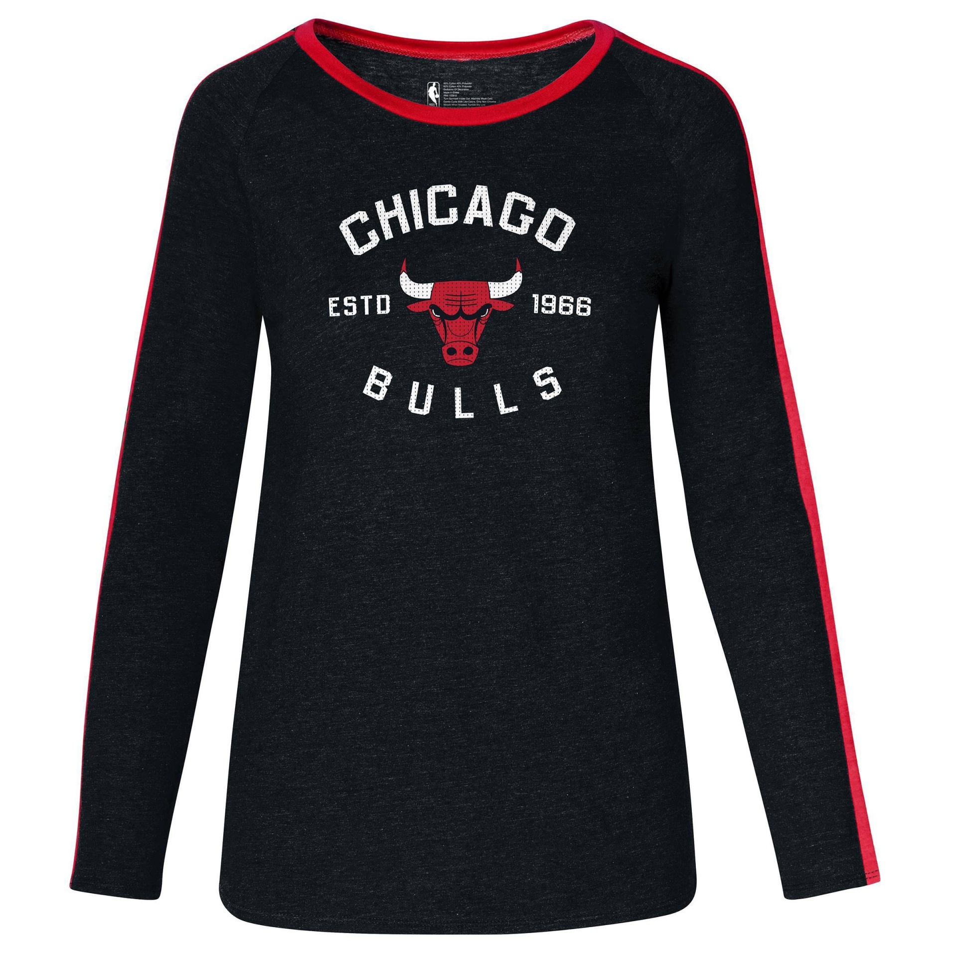 slide 1 of 3, NBA Chicago Bulls Women's Team Shoulder Stripe Sweatshirt - XL, 1 ct