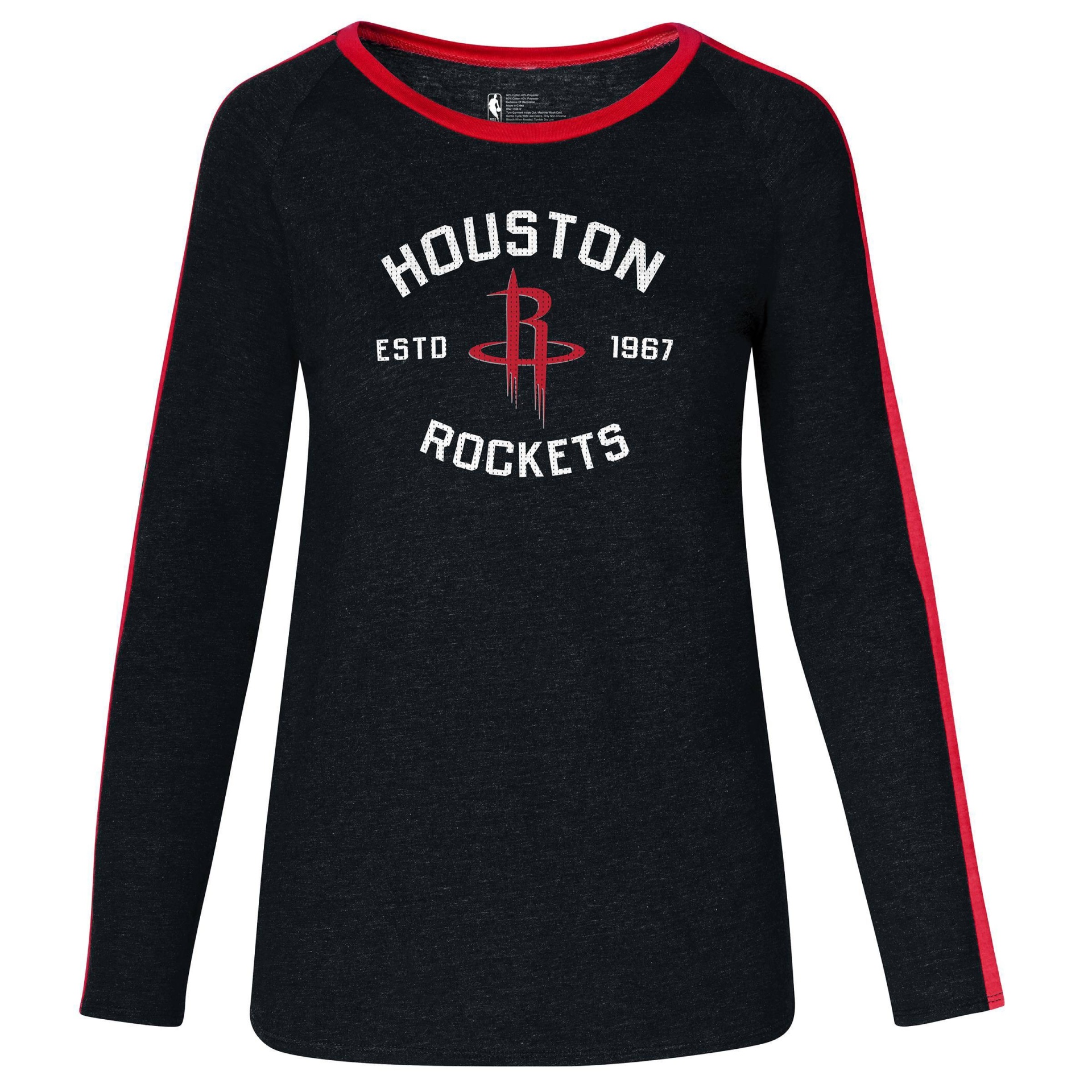 slide 1 of 3, NBA Houston Rockets Women's Team Shoulder Stripe Sweatshirt - XL, 1 ct