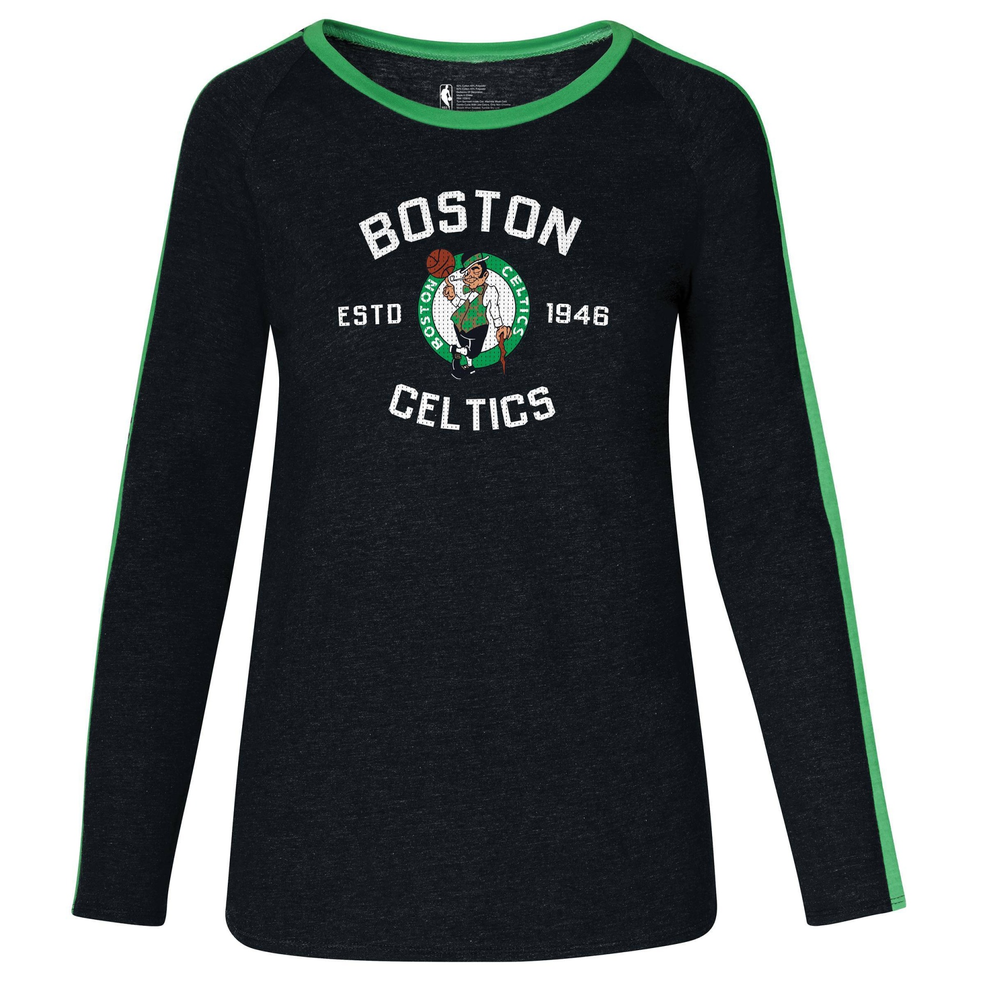 slide 1 of 3, NBA Boston Celtics Women's Team Shoulder Stripe Sweatshirt - XL, 1 ct