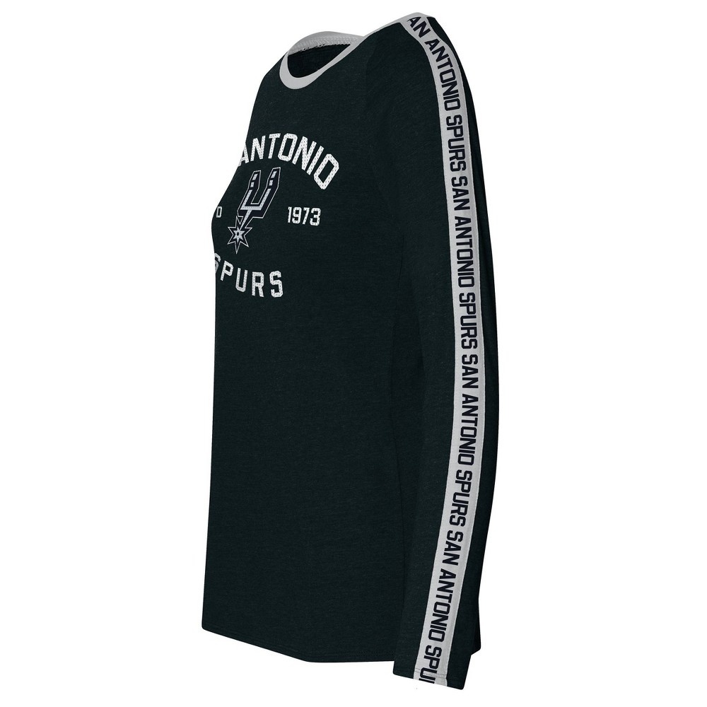 slide 2 of 3, NBA San Antonio Spurs Women&#39;s Team Shoulder Stripe Sweatshirt - XL, 1 ct