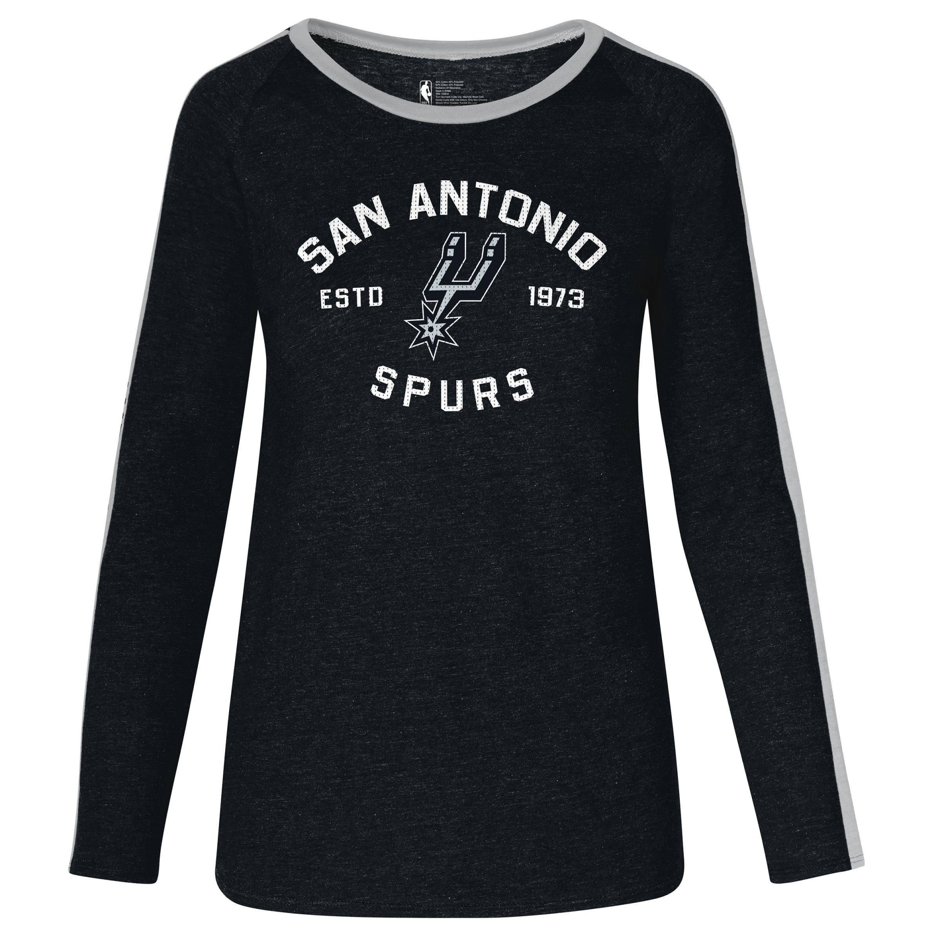 slide 1 of 3, NBA San Antonio Spurs Women&#39;s Team Shoulder Stripe Sweatshirt - XL, 1 ct