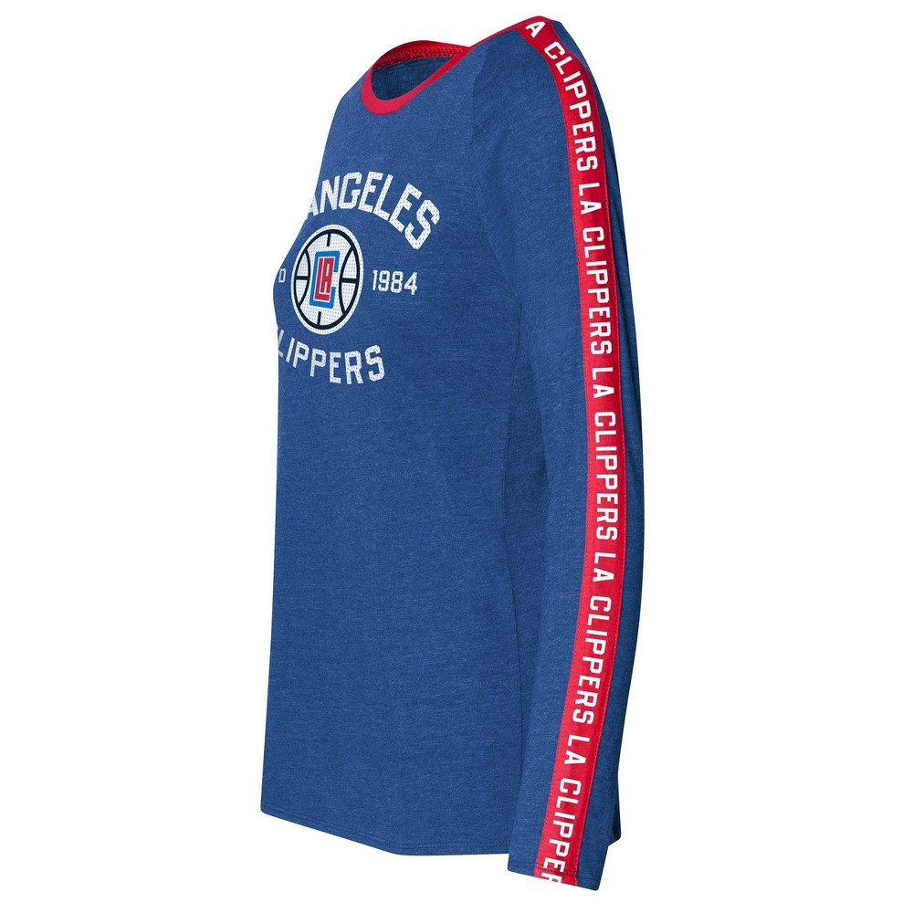 slide 2 of 3, NBA Los Angeles Clippers Women's Team Shoulder Stripe Sweatshirt - XL, 1 ct