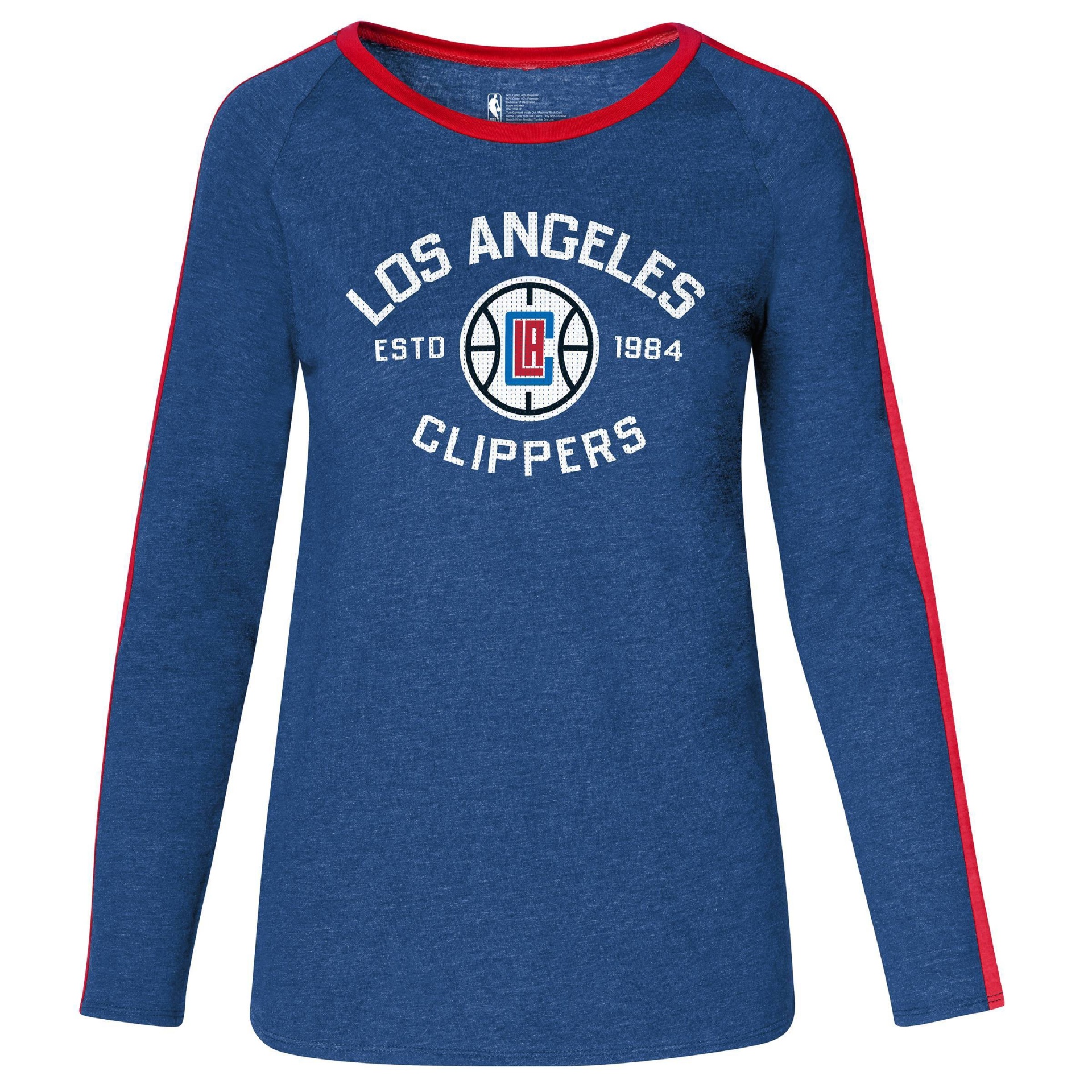 slide 1 of 3, NBA Los Angeles Clippers Women's Team Shoulder Stripe Sweatshirt - XL, 1 ct