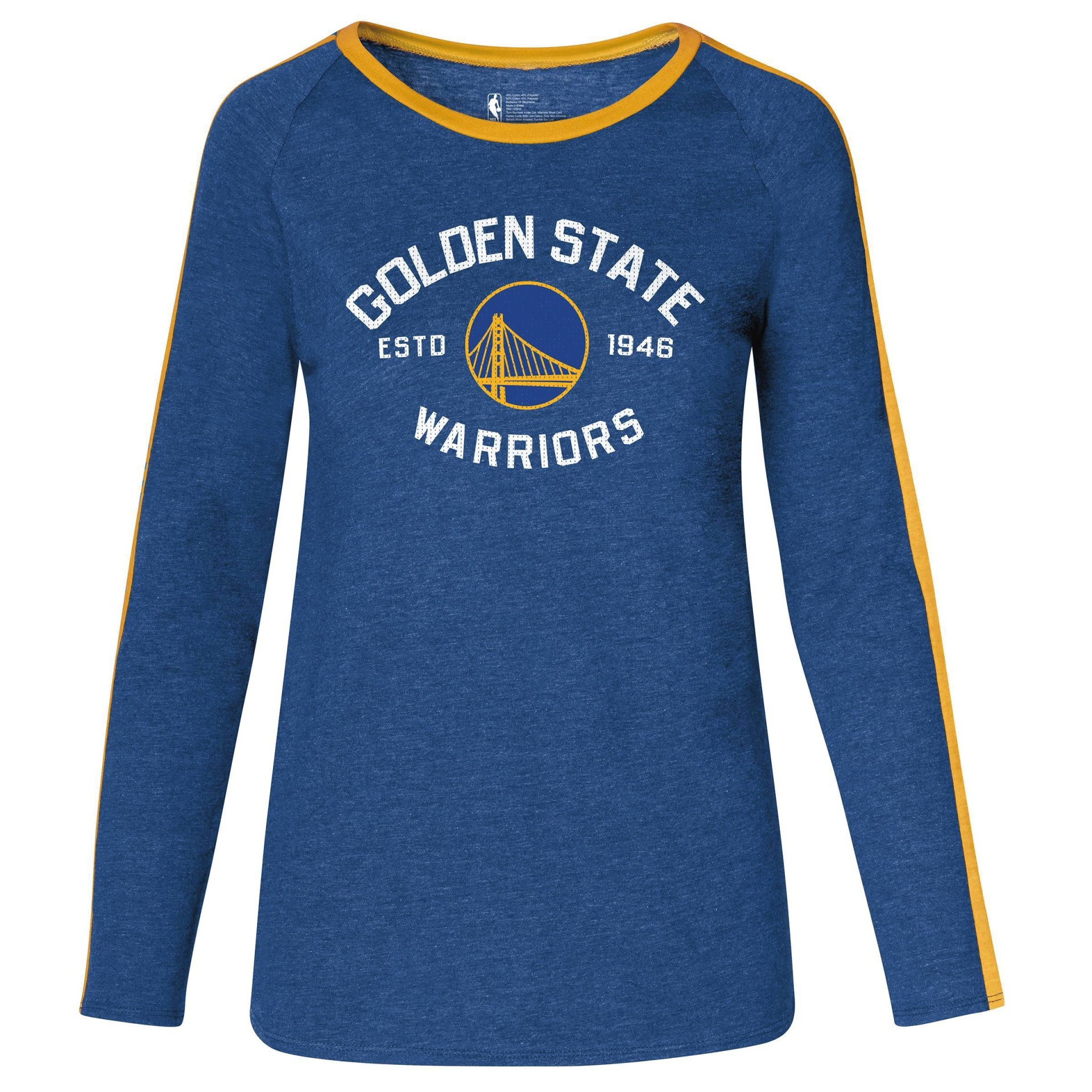 slide 1 of 3, NBA Golden State Warriors Women's Team Shoulder Stripe Sweatshirt - XL, 1 ct