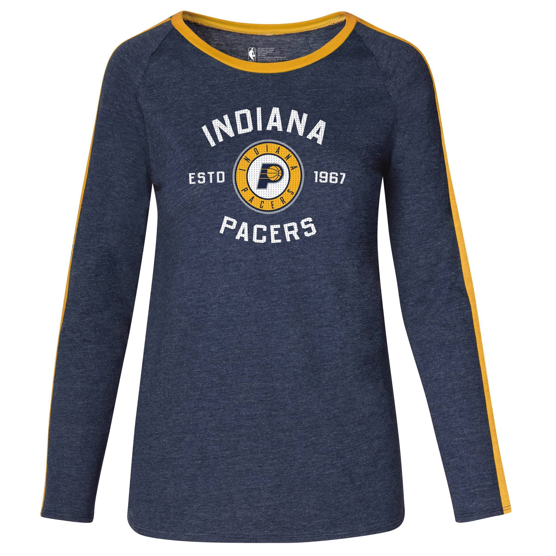 slide 1 of 3, NBA Indiana Pacers Women's Team Shoulder Stripe Sweatshirt - XL, 1 ct