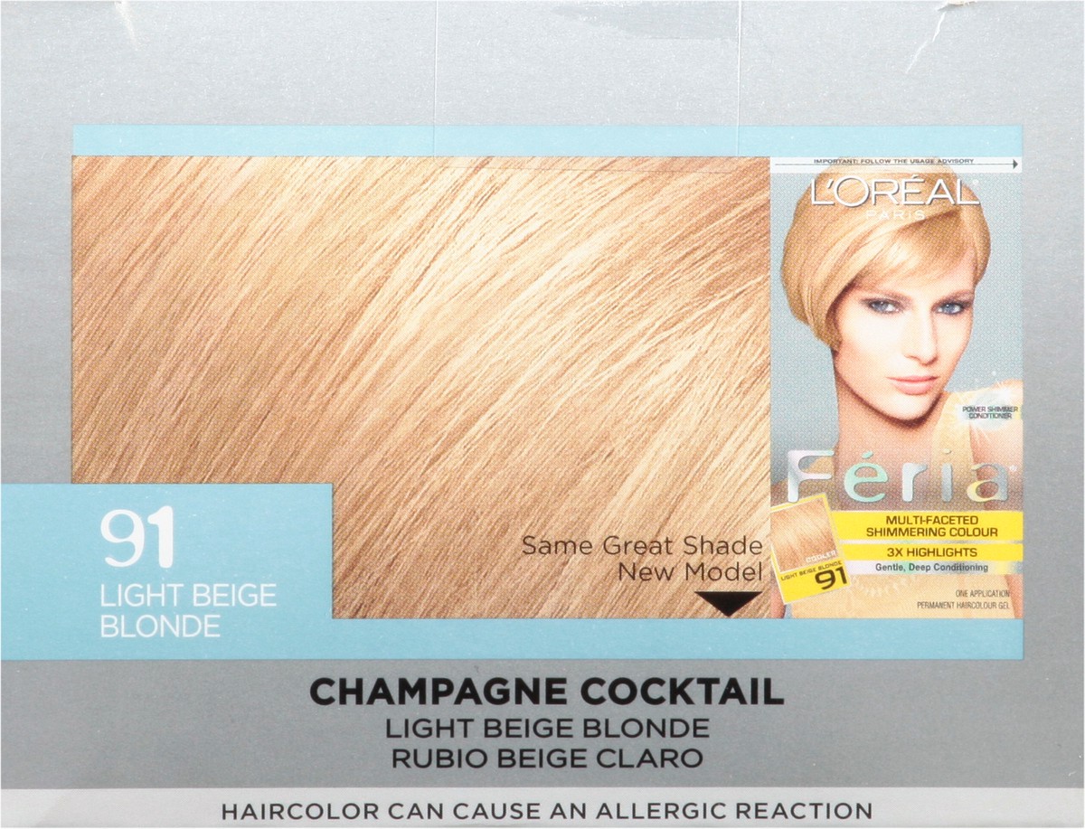 slide 9 of 9, L'Oréal Loreal Feria 91 Lt Beige Blonde Champg Cocktail - 9.2 Oz, 9.2 oz