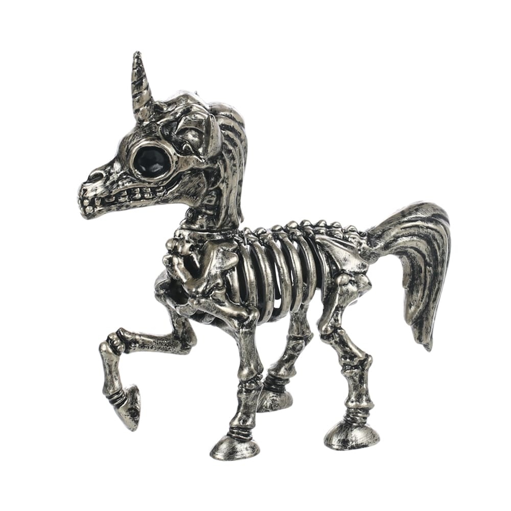 slide 1 of 1, Holiday Home Unicorn Skeleton - Gun Metal, 6.75 in