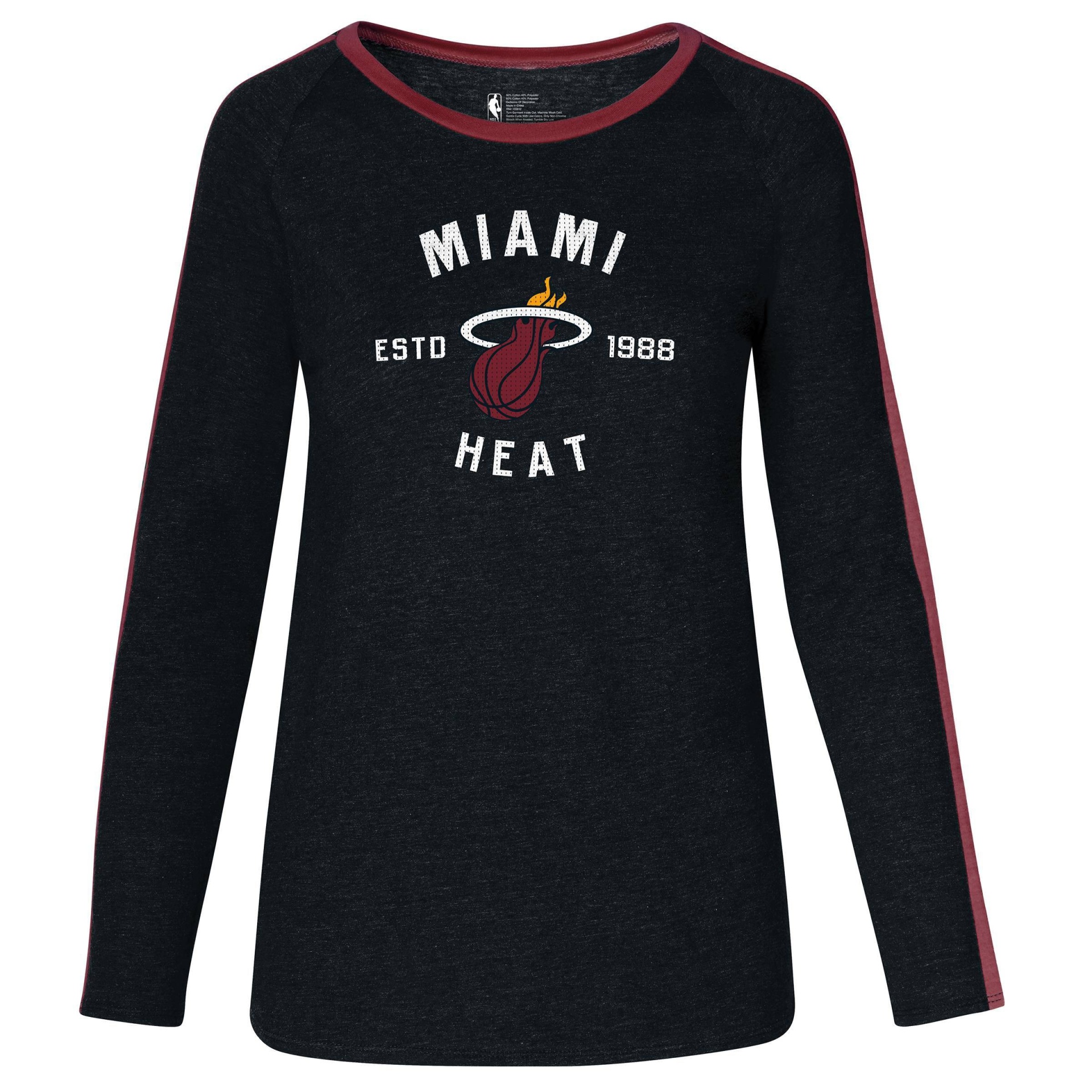 slide 1 of 3, NBA Miami Heat Women&#39;s Team Shoulder Stripe Sweatshirt - XL, 1 ct