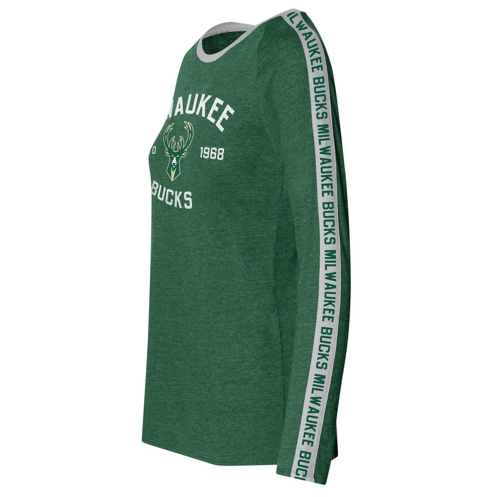 slide 2 of 3, NBA Milwaukee Bucks Women's Team Shoulder Stripe Sweatshirt - XL, 1 ct