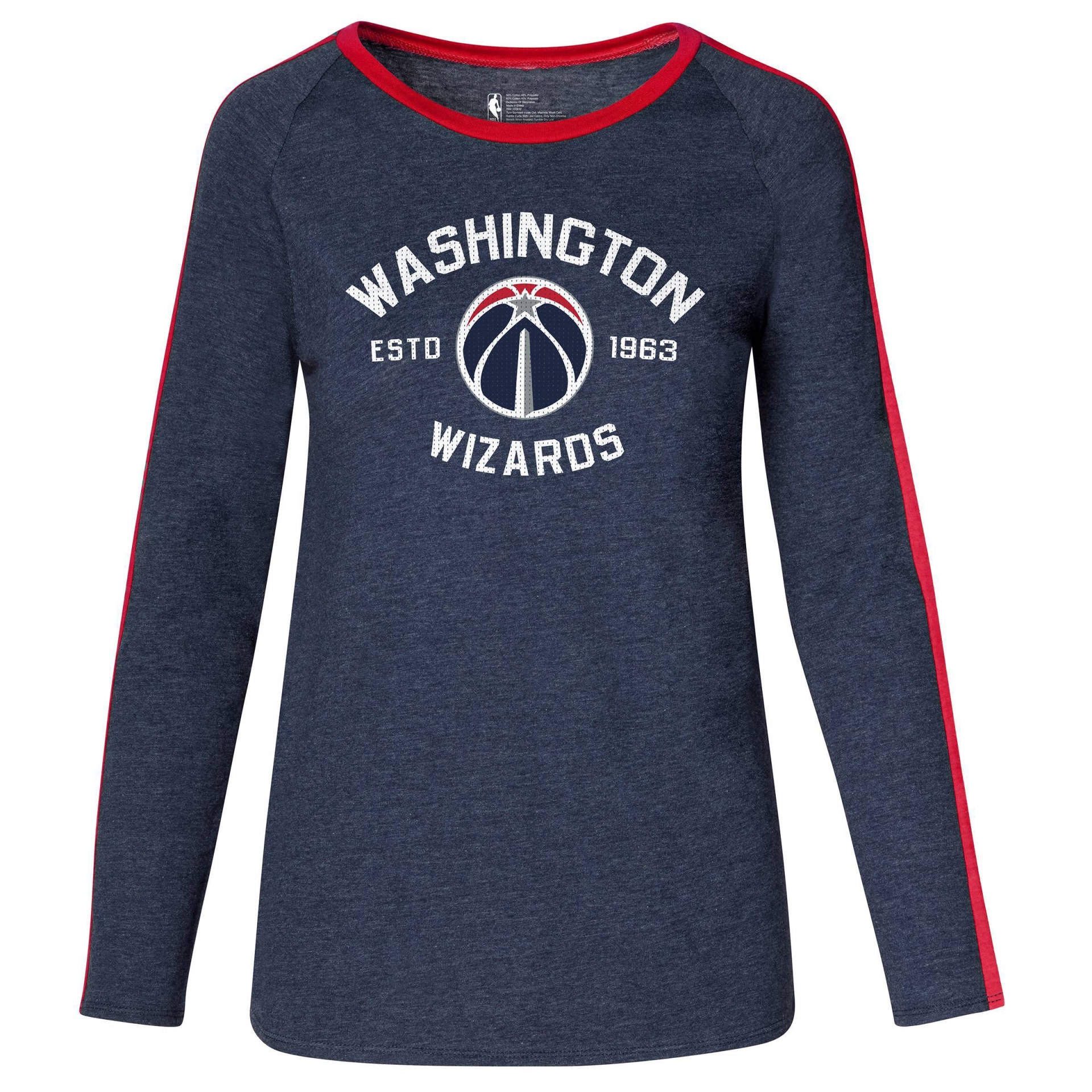 slide 1 of 3, NBA Washington Wizards Women's Team Shoulder Stripe Sweatshirt - XL, 1 ct