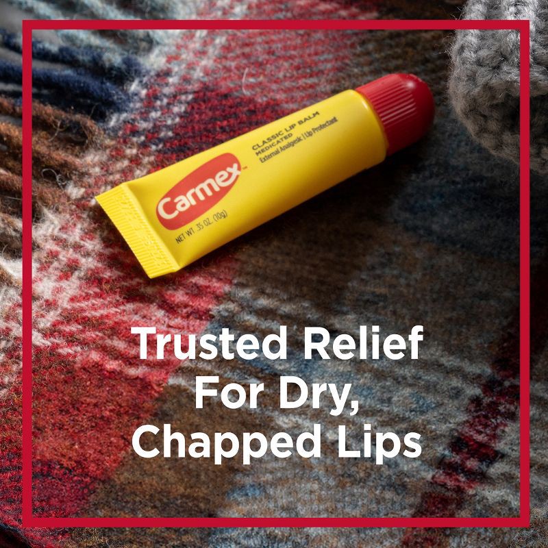 slide 4 of 7, Carmex Classic Lip Balm Medicated Tube - 4pk/1.4oz, 4 ct; 1.4 oz
