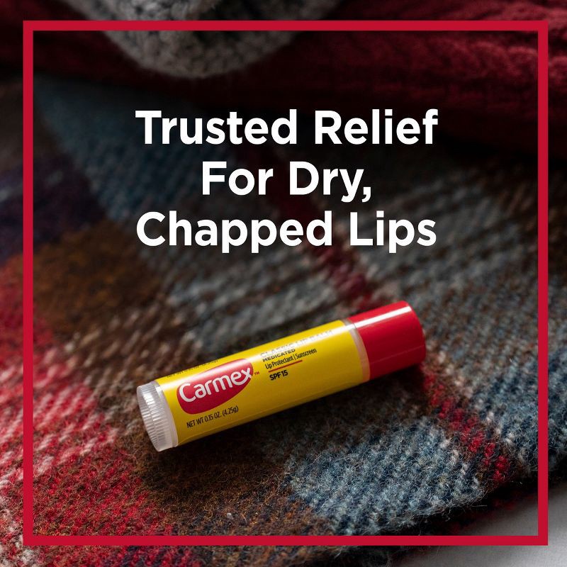 slide 3 of 7, Carmex Classic Lip Balm Medicated Stick - 4pk/0.60oz, 4 ct, 0.60 oz