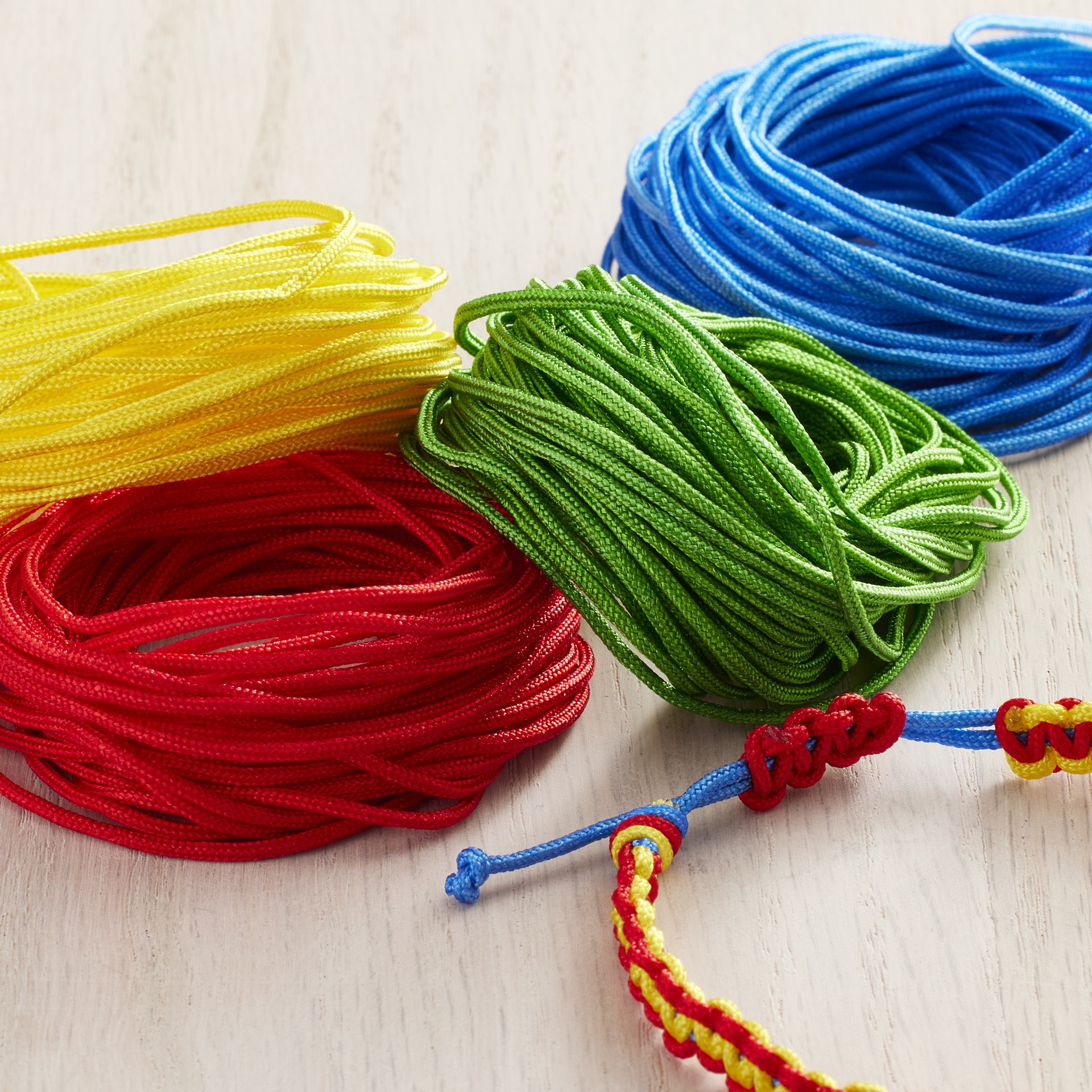slide 2 of 2, Darice Nylon Cord, Primary Colors, 1.5 mm