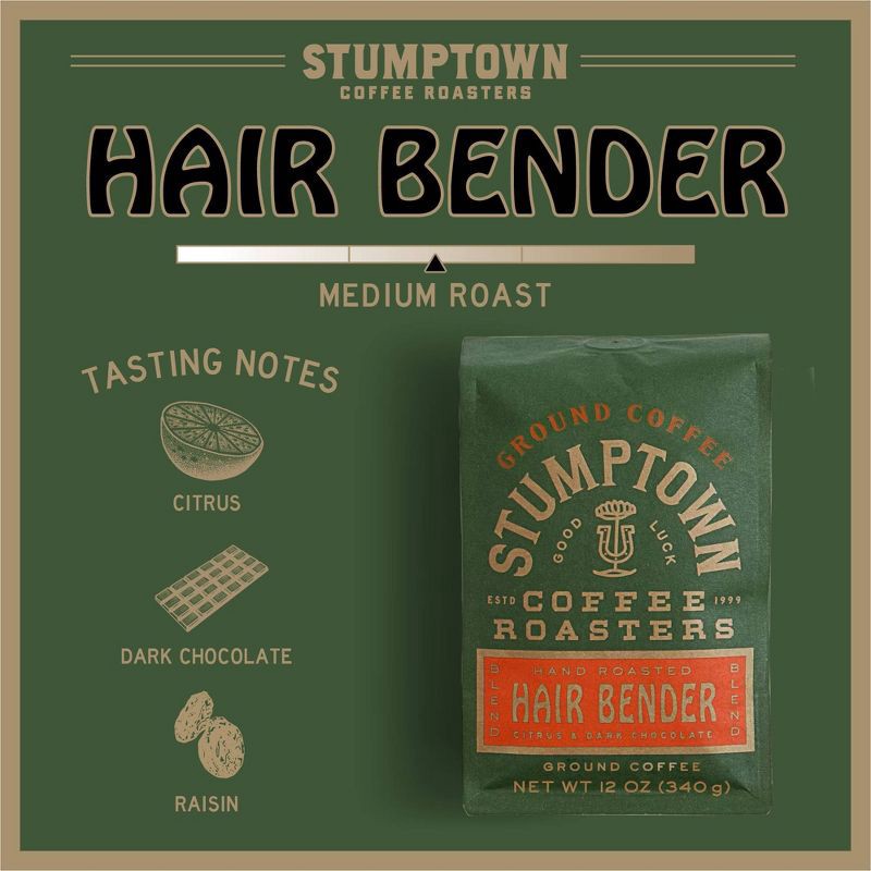 slide 5 of 8, Stumptown Hair Bender Ground Medium Roast Coffee - 12oz, 12 oz